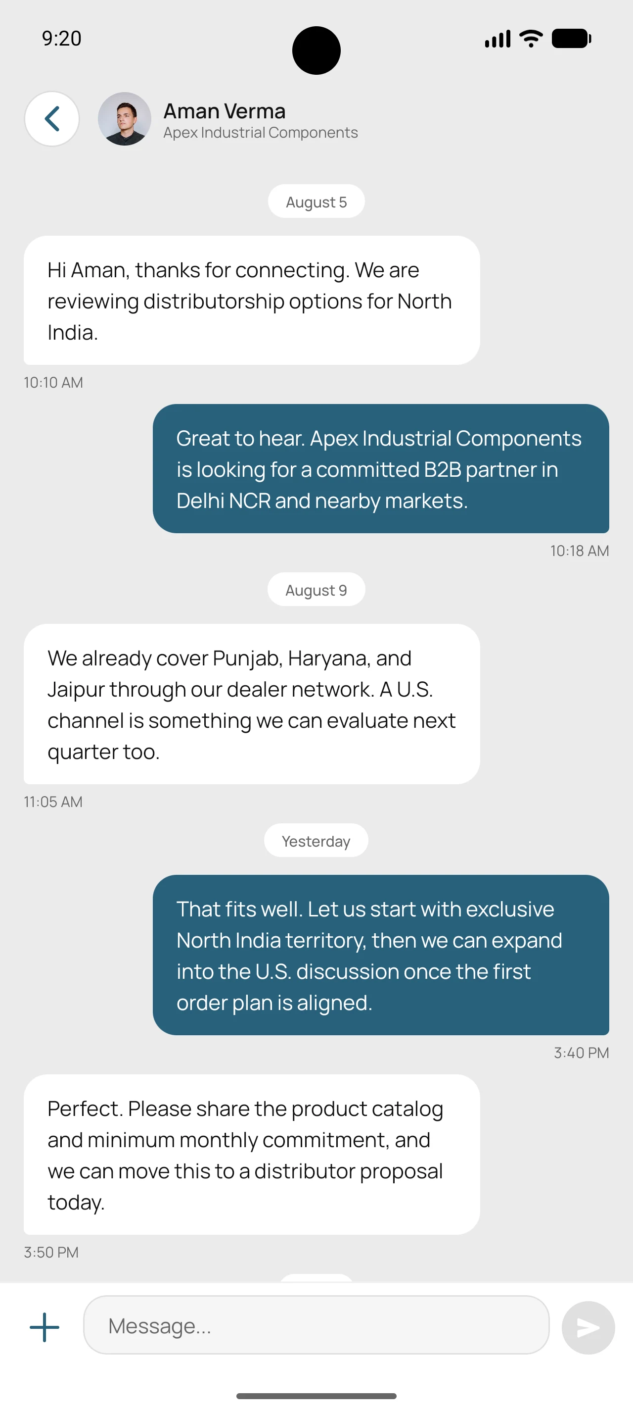 Scalevu direct business conversation